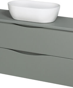 vanity unit in sage green