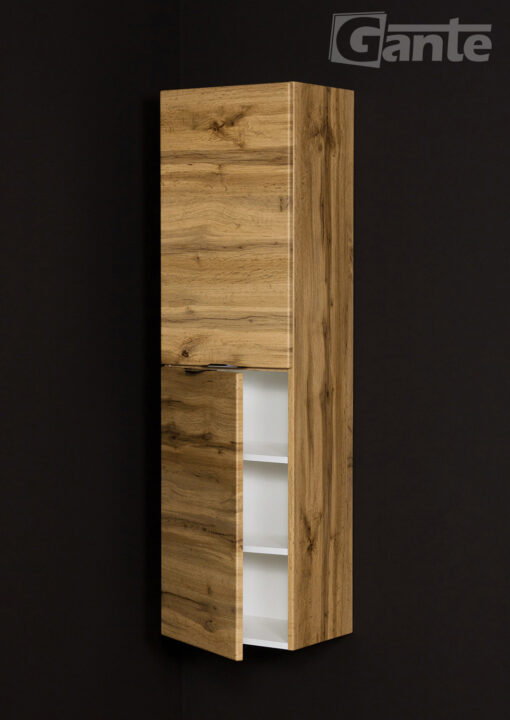 oak bathroom storage unit