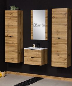 500mm oak vanity unit