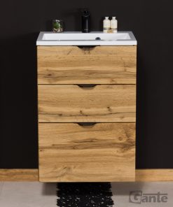 500mm oak vanity unit