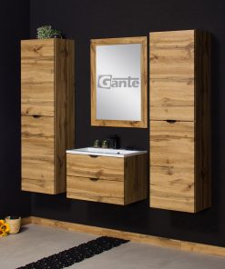 600mm oak vanity unit