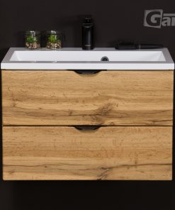 600mm oak vanity unit