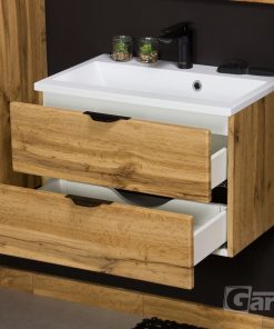 600mm oak vanity unit