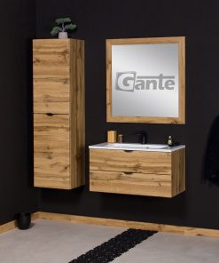 800mm oak vanity unit