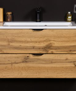 800mm oak vanity unit