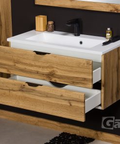 800mm oak vanity unit