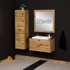 800mm oak vanity unit