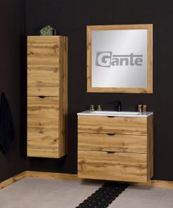 800mm oak vanity unit
