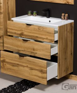 800mm oak vanity unit