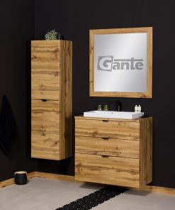 800mm oak vanity unit