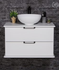 white vanity unit