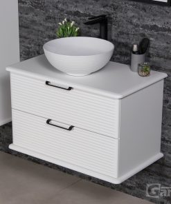 800mm white vanity unit D4