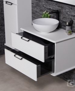 800mm white vanity unit D4