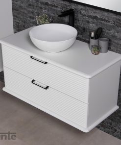 1000mm white vanity unit