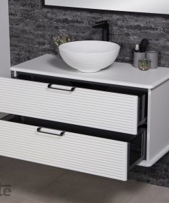1000mm white vanity unit