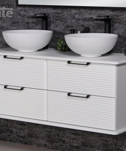 1200mm white vanity unit