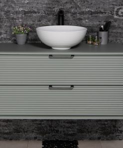 green vanity unit 1000mm