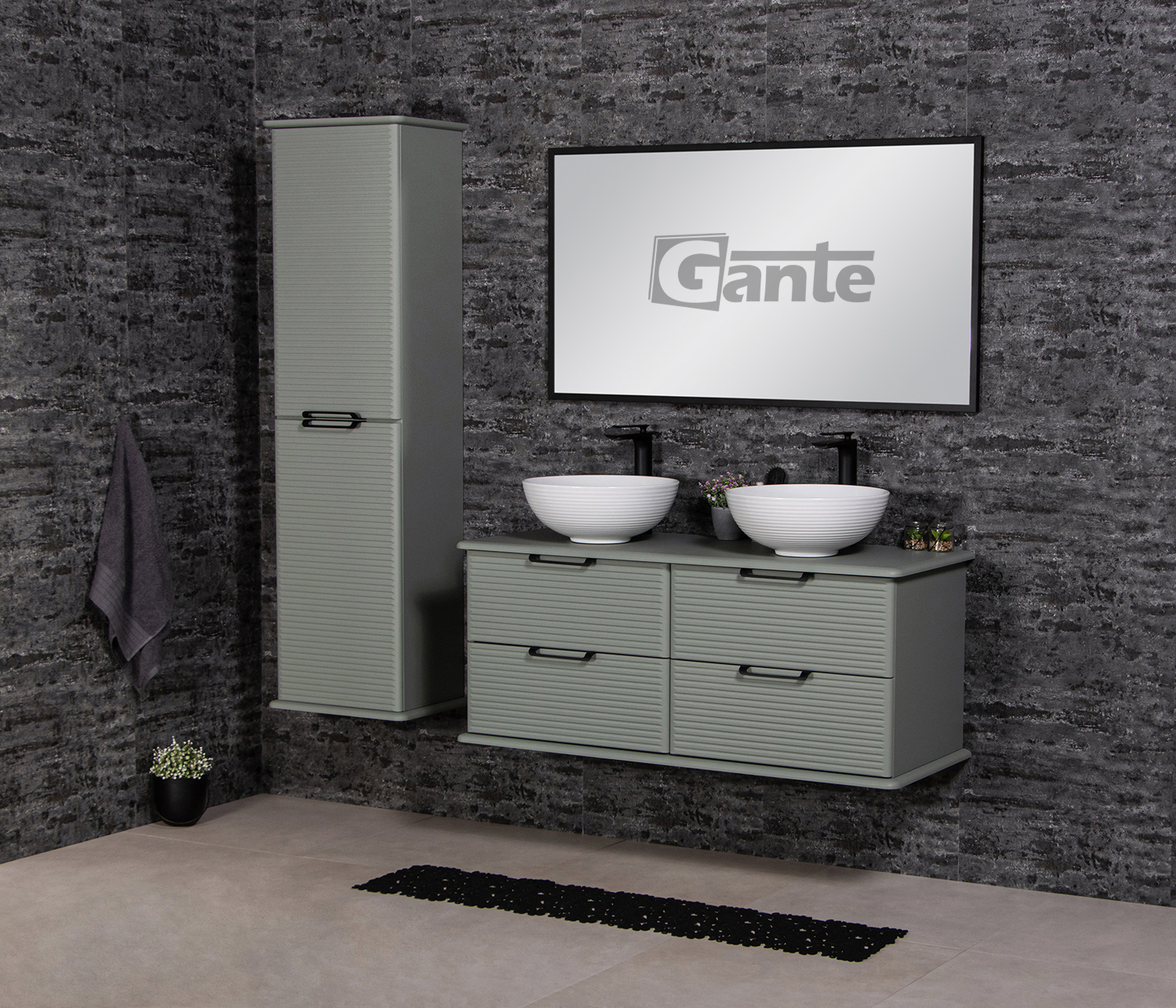 1200mm sage vanity unit