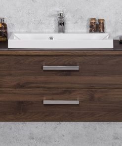 1000 mm walnut vanity unit Cork