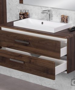 1000 mm walnut vanity unit Cork
