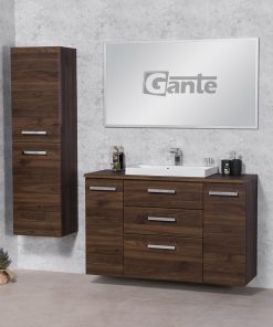 1200 mm walnut vanity unit with worktop