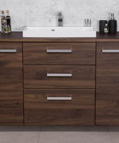 1200 mm walnut vanity unit with worktop