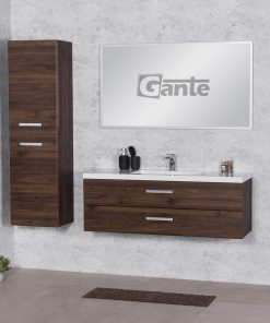 1200 mm walnut vanity unit with worktop