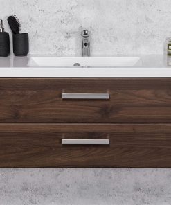 1200 mm walnut vanity unit with worktop