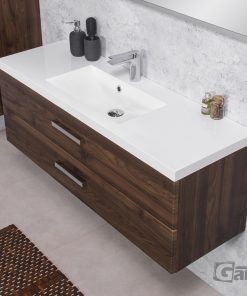 1200 mm walnut vanity unit with worktop