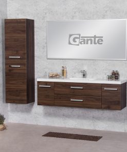 1400 mm walnut vanity unit