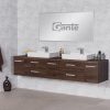 210 cm Walnut vanity unit Dublin