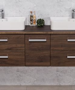 210 cm Walnut vanity unit Dublin
