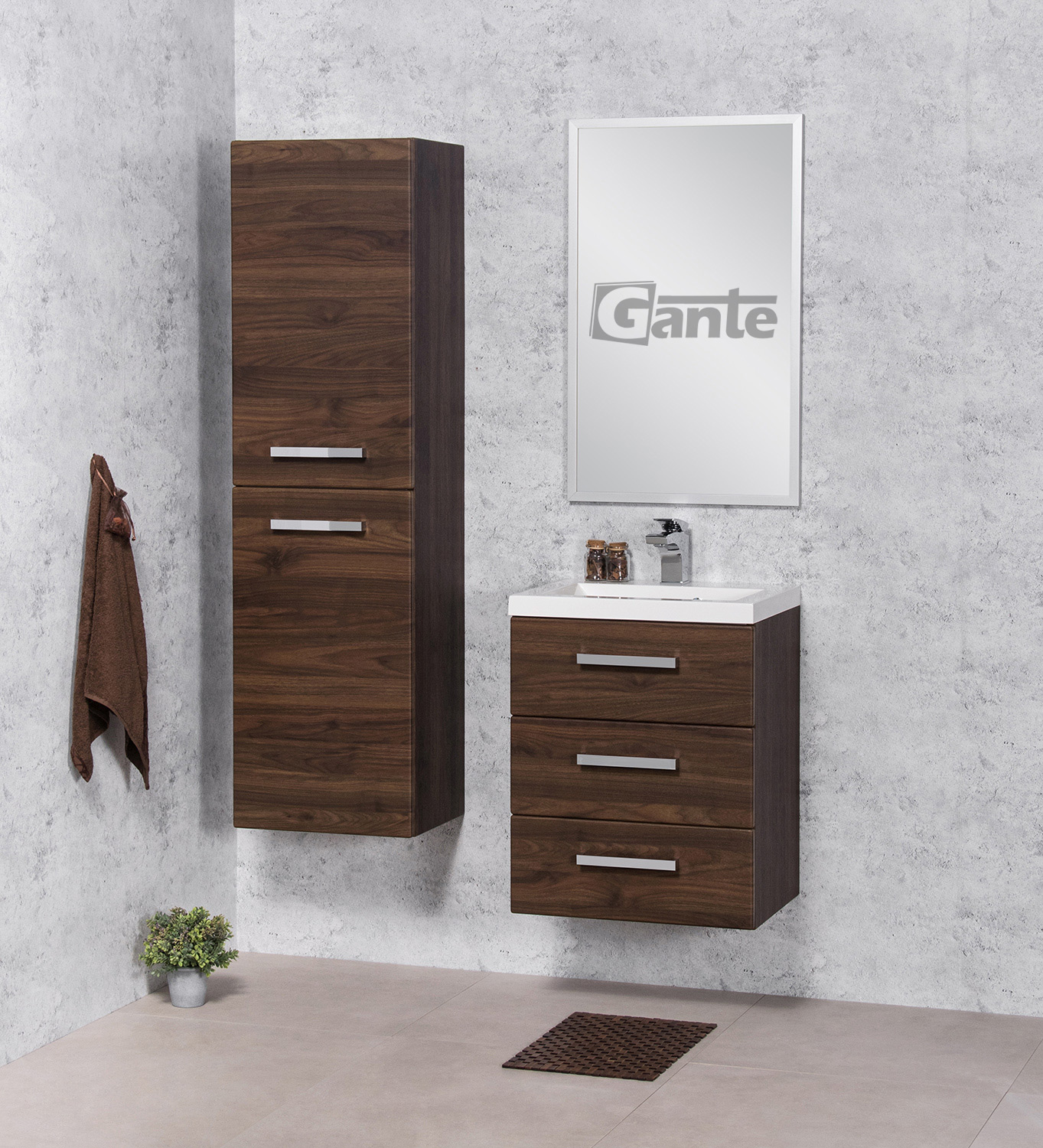 500mm Walnut vanity unit Dublin