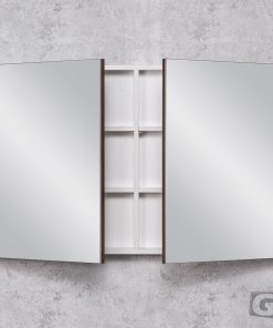 Walnut cabinet with mirror