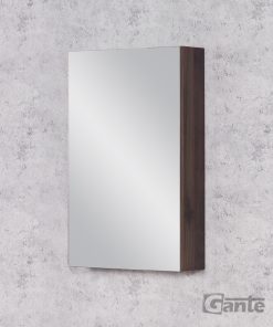 walnut cabinet with mirror