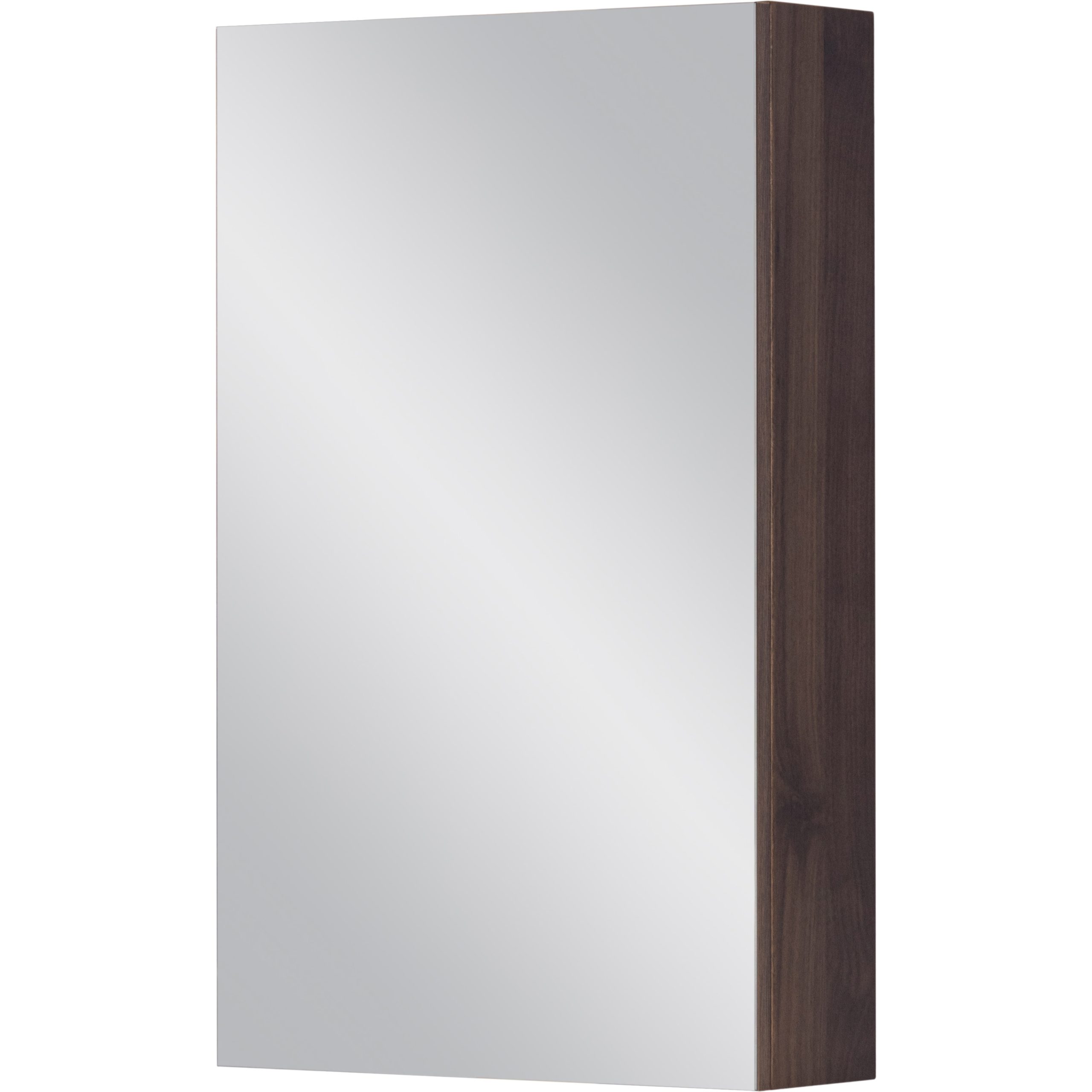 walnut cabinet with mirror