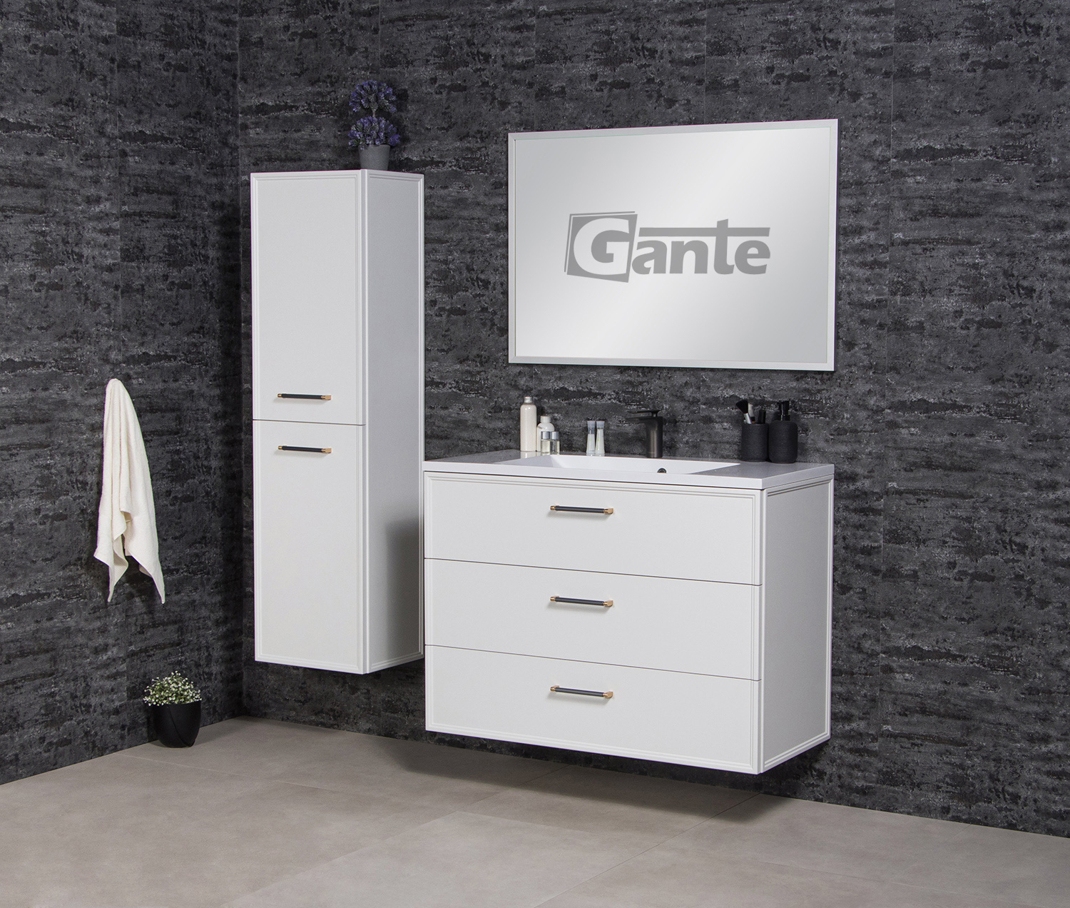 1000mm white vanity unit Dublin